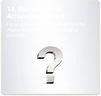 Alumni Lifetime Achievement Award - For an individual who has done more for alumni in their life than the rest of us combined