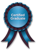 Course certificate ribbon