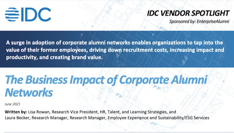 IDC Research: The Business Impact of Corporate Alumni Networks